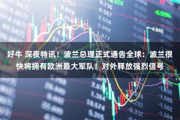 好牛 深夜特讯！波兰总理正式通告全球：波兰很快将拥有欧洲最大军队！对外释放强烈信号